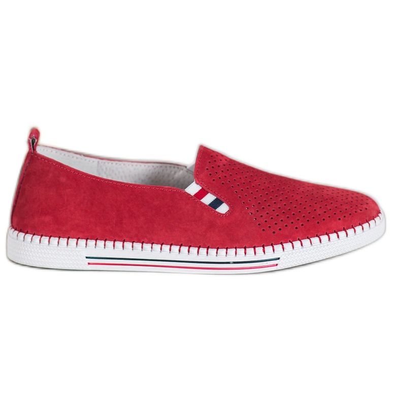 Filippo Baskets en cuir rouges