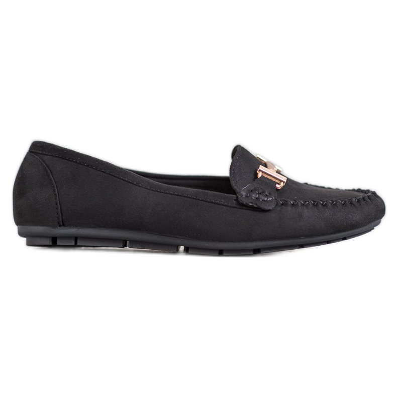 Clowse Mocassins Noirs Avec Ornement le noir