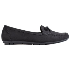 Clowse Mocassins Noirs Avec Un Noeud