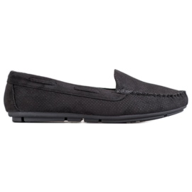 Clowse Mocassins en daim noirs le noir