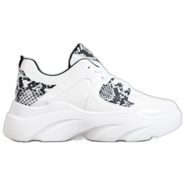 Weide Baskets en cuir écologique à la mode blanc