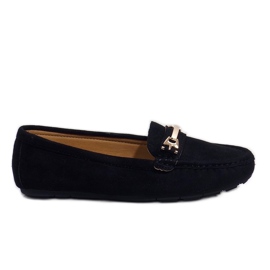 Mocassins noirs à boucle FM2958-2 le noir