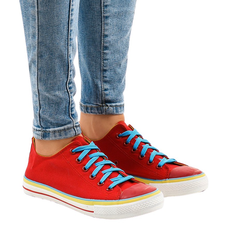 Baskets basses classiques rouges W03
