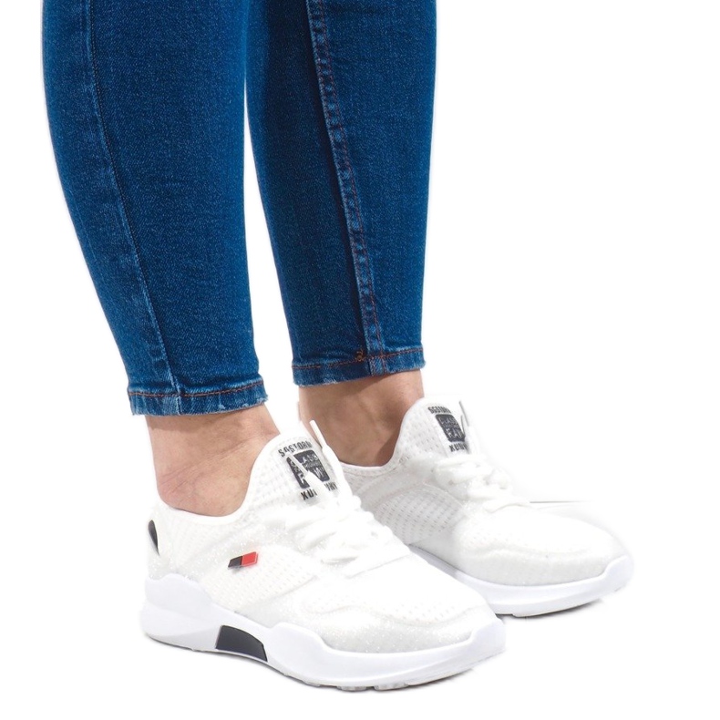 Chaussures de sport blanches pour femmes SH801-9-D