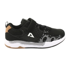 American Club Chaussures de sport pour enfants club américain BS03 noir blanc