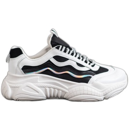 SHELOVET Baskets sur la plate-forme blanc noir