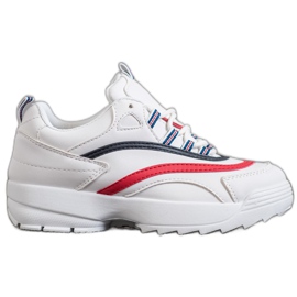 Weide Chaussures à la mode sur la plate-forme blanc