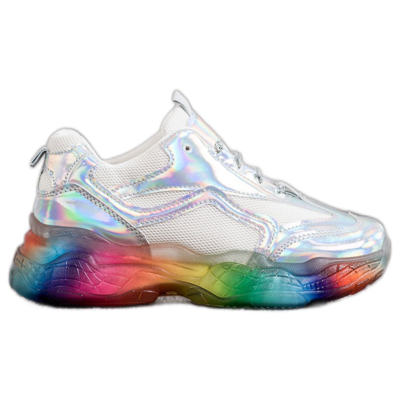 Weide Baskets à semelle colorée gris multicolore