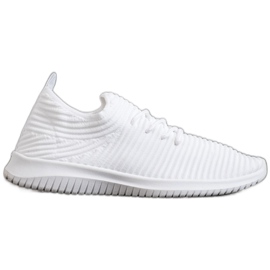 SHELOVET Chaussures à enfiler en textile blanc