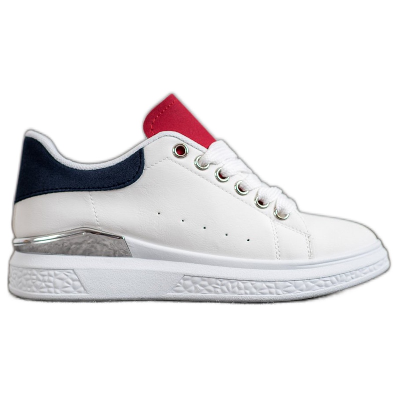 SHELOVET Baskets sur la plate-forme avec cuir écologique blanche