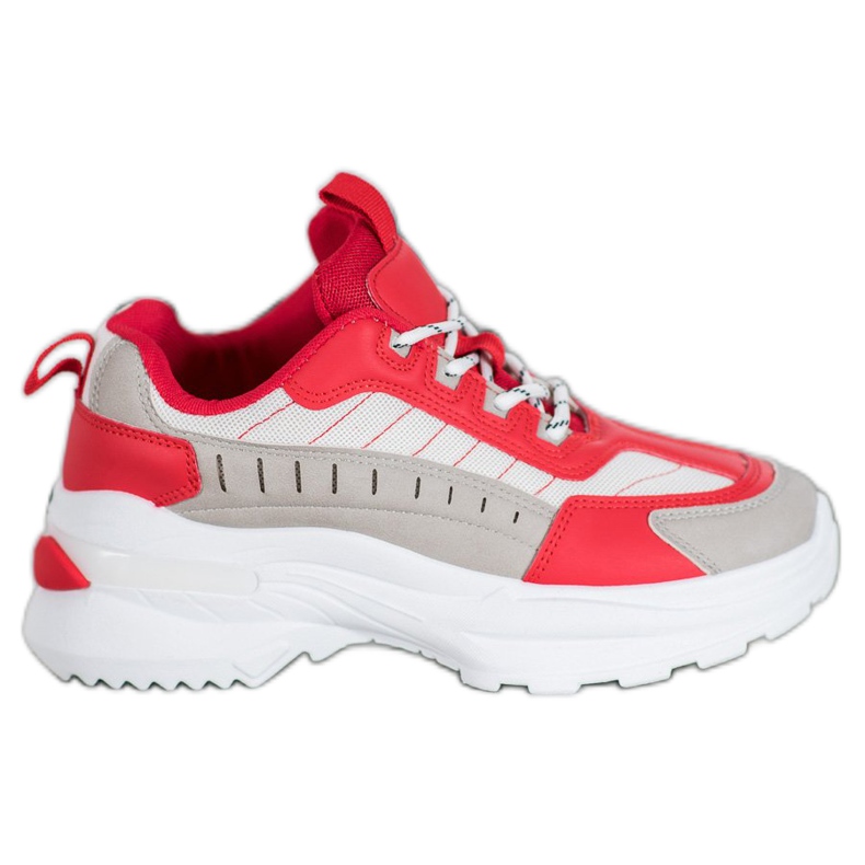 SHELOVET Chaussures à la mode sur la plate-forme rouge multicolore