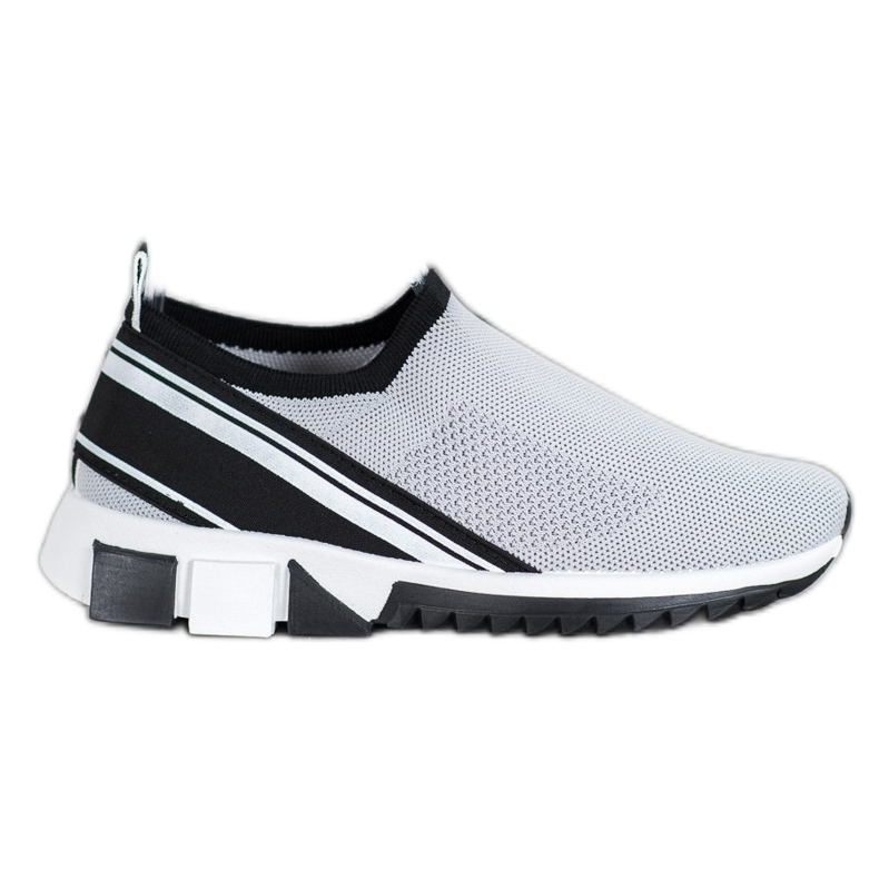 SHELOVET Chaussures à enfiler avec maille gris SHELOVET Chaussures à enfiler avec maille gris