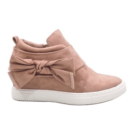 Baskets en daim roses XW37320