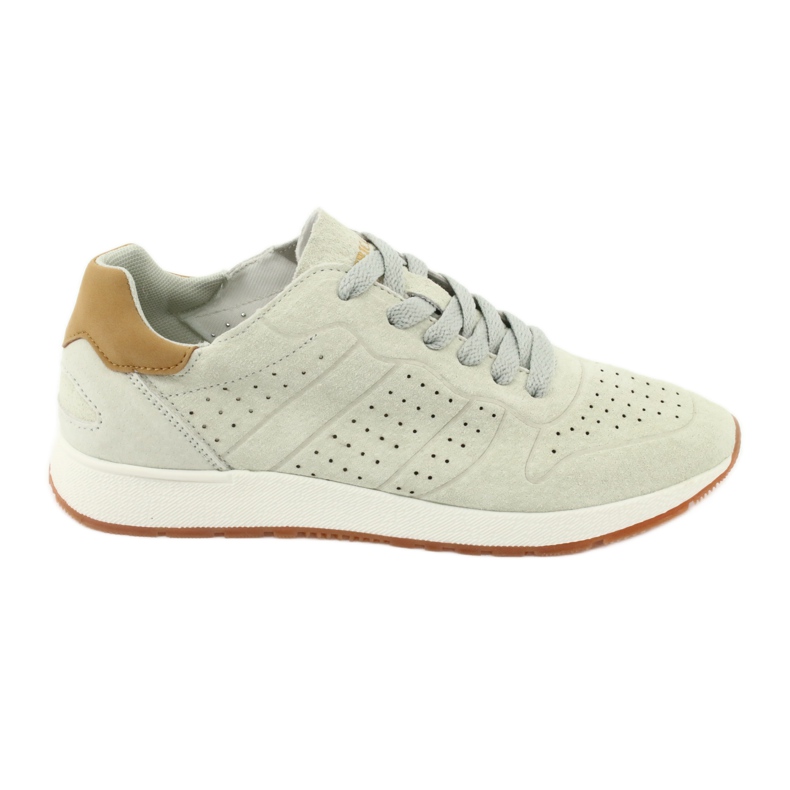 Chaussures de sport en cuir American Club AA04 beige
