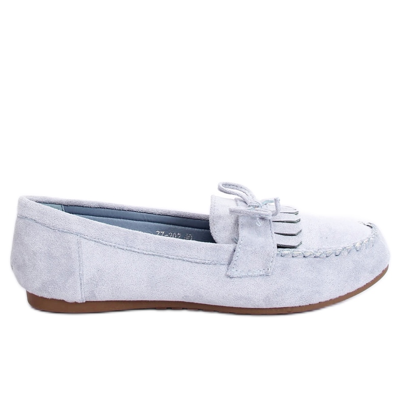 Mocassins bleus classiques pour femmes 77-202 Bleu