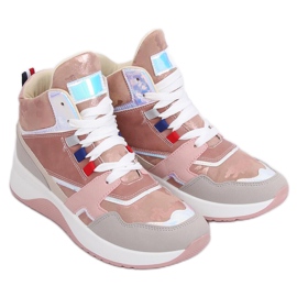 Baskets montantes D20-2 Rose multicolore