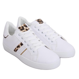 Baskets femme blanches K-388 BLANC / LÉOPARD