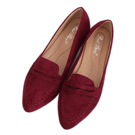Mocassins femme bordeaux CH-1M6 Wine Red rouge