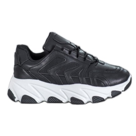 Bella Paris Baskets à lacets noir