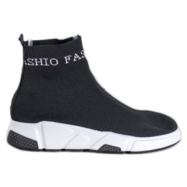 SHELOVET Chaussures à enfiler à la mode noir