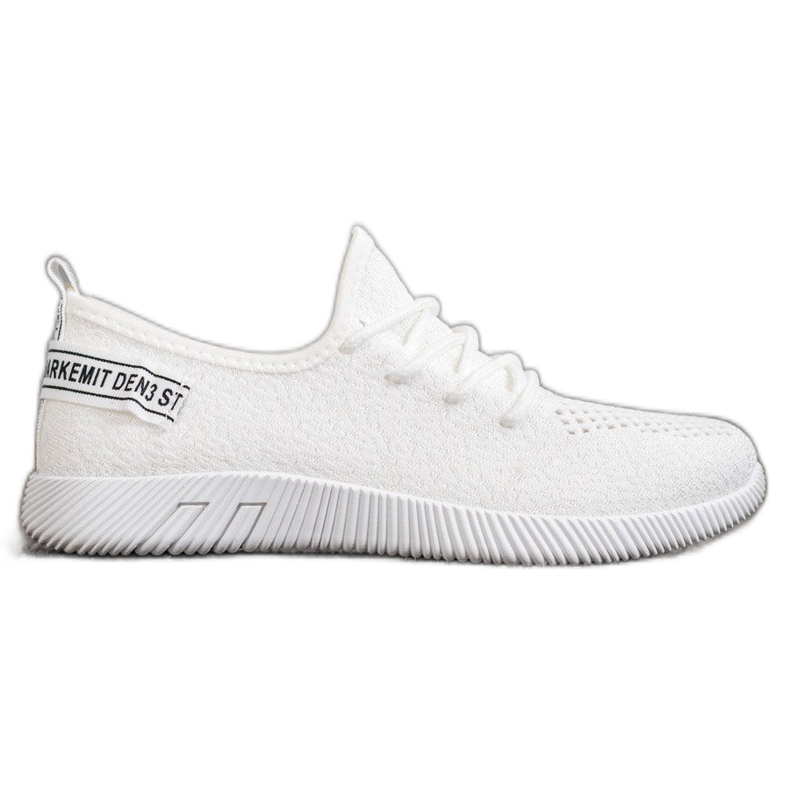 SHELOVET Baskets en textile ajouré blanche
