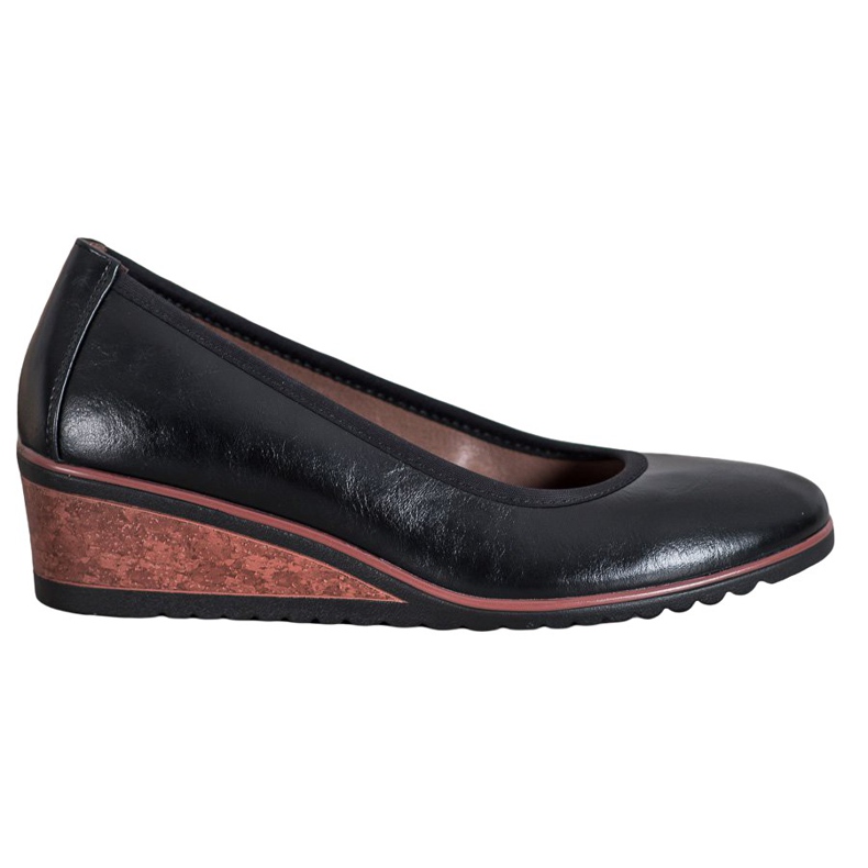 Ballerines Noires Compensées VINCEZA le noir