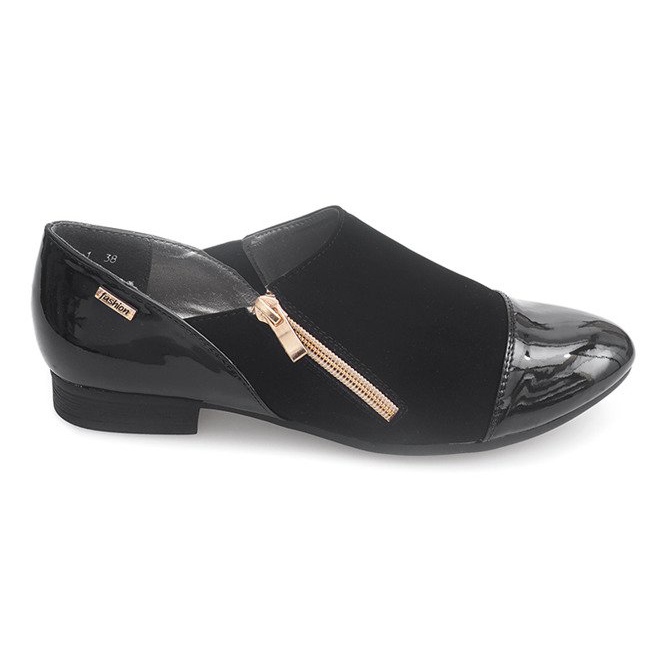 Chaussures Classiques Avec Fermeture À Glissière 2060A Noir le noir