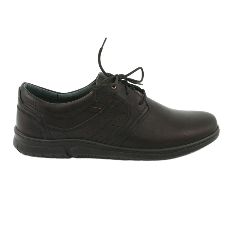 Riko 870 Chaussures pour hommes en cuir confortable noir