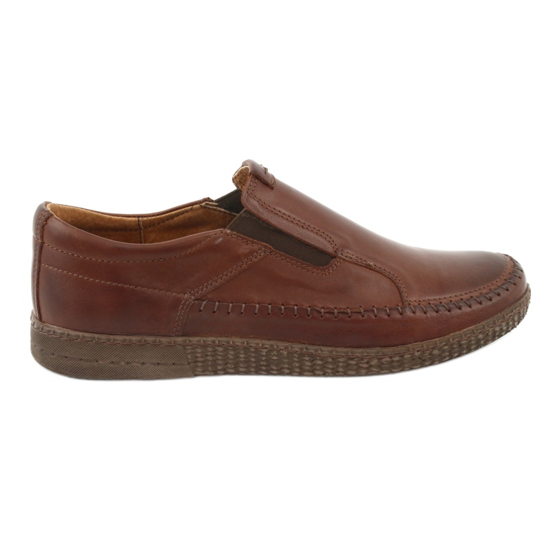 Riko Mocassins en cuir masculin 913 marron brun