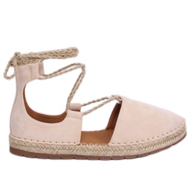 Espadrilles nouées à la cheville beige JH97P Beige Espadrilles nouées à la cheville beige JH97P Beige