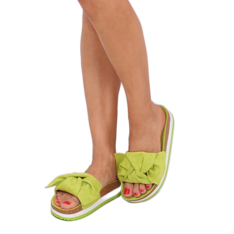 Chaussons vert femme vert SS116P Vert