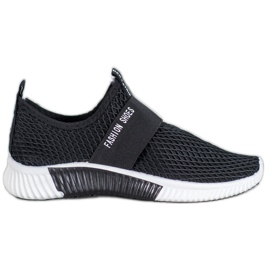 SHELOVET Chaussures de mode à enfiler le noir