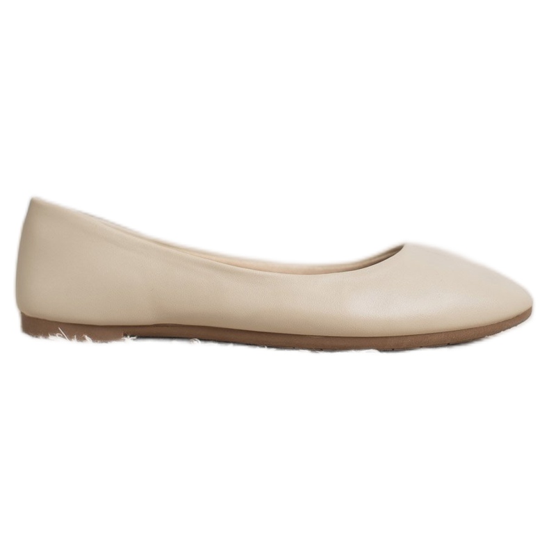 SHELOVET Ballerine classique en cuir écologique brun