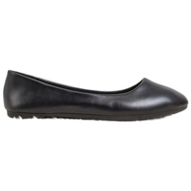SHELOVET Ballerine classique en cuir écologique noir