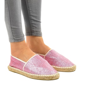 Espadrilles à enfiler roses 1609 Espadrilles à enfiler roses 1609