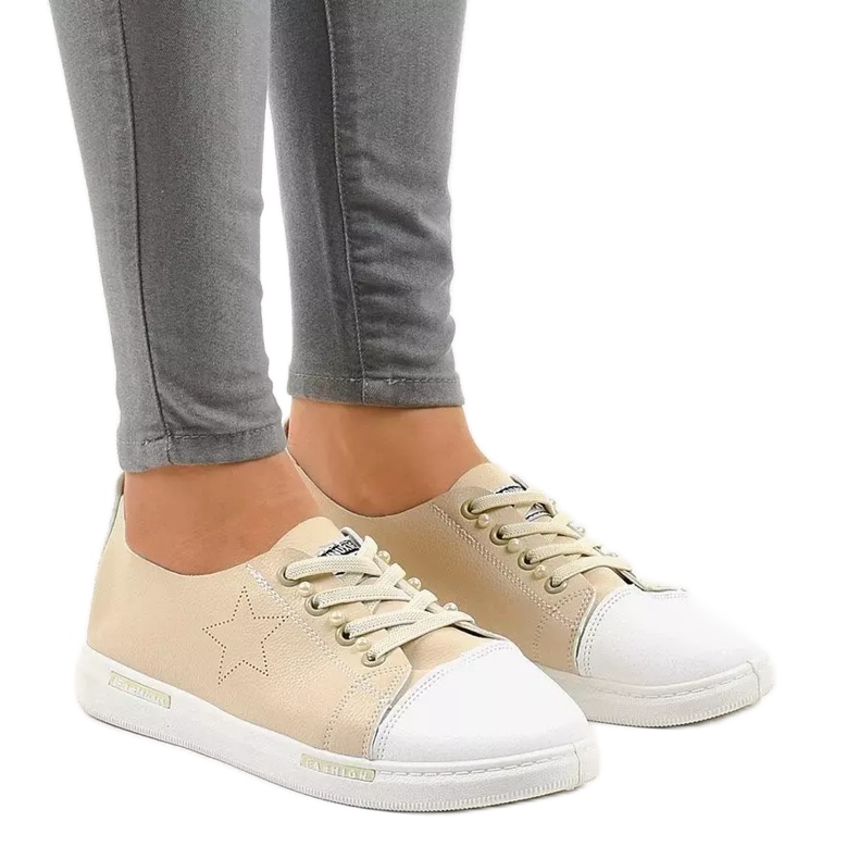 Baskets classiques beiges QW8371-3