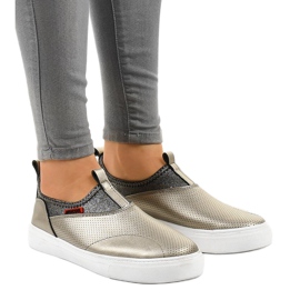Baskets dorées avec élastique A-92 d'or