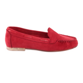 Mocassins femme en daim Sergio Leone 722 rouge