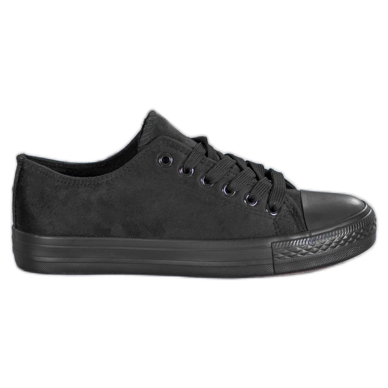 SHELOVET Baskets en daim le noir