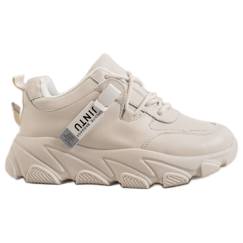 Bella Paris Baskets beiges à lacets Bella Paris Baskets beiges à lacets