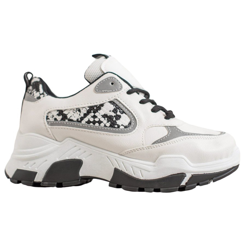 Bella Paris Baskets en cuir écologique blanche multicolore Bella Paris Baskets en cuir écologique blanche multicolore