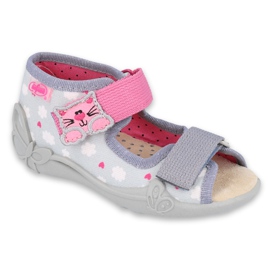 Chaussures enfant Befado jaune 342P009 rose gris