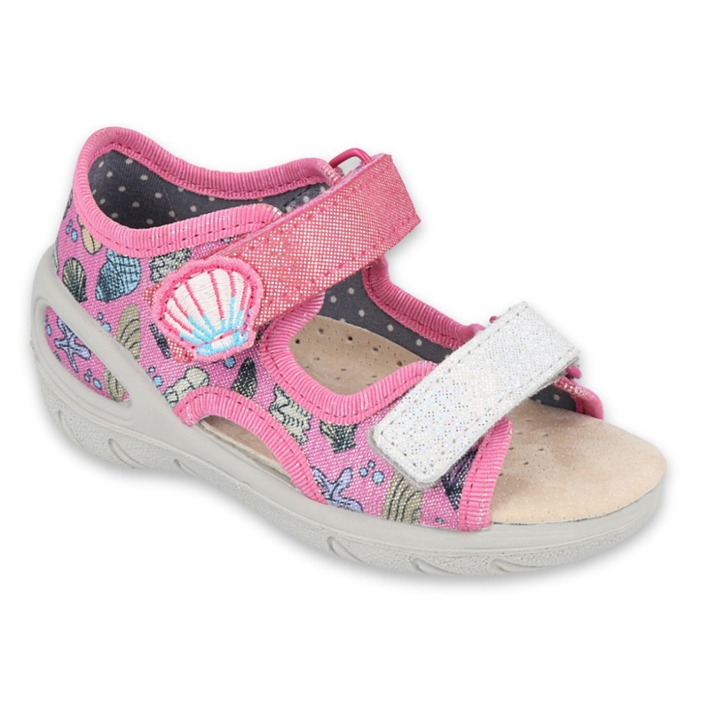 Chaussures pour enfants Befado 065P134 rose gris multicolore
