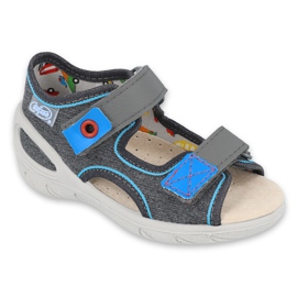 Befado chaussures pour enfants pu 065X132 bleu gris Befado chaussures pour enfants pu 065X132 bleu gris