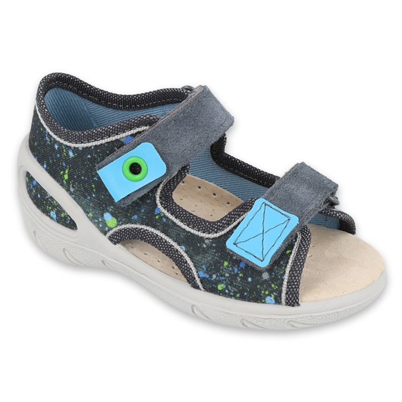 Befado chaussures pour enfants pu 065X127 bleu gris multicolore