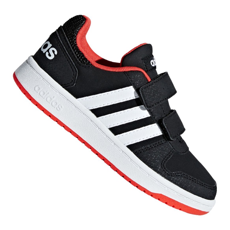 Chaussures adidas Hoops 2.0 Mfc C Jr B75960 blanche le noir