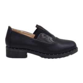Chaussures à enfiler noires avec clous X527 le noir