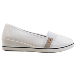 Super Me Ballerines Compensées Sport blanc