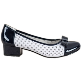 Goodin Escarpins Ajourés Avec Un Noeud blanc bleu