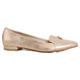 Goodin Ballerines dorées brillantes d'or Goodin Ballerines dorées brillantes d'or